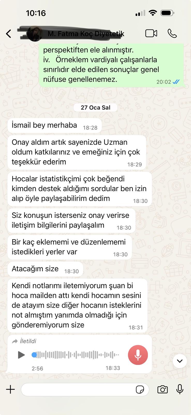 WhatsApp öğrenci geri bildirimi 3