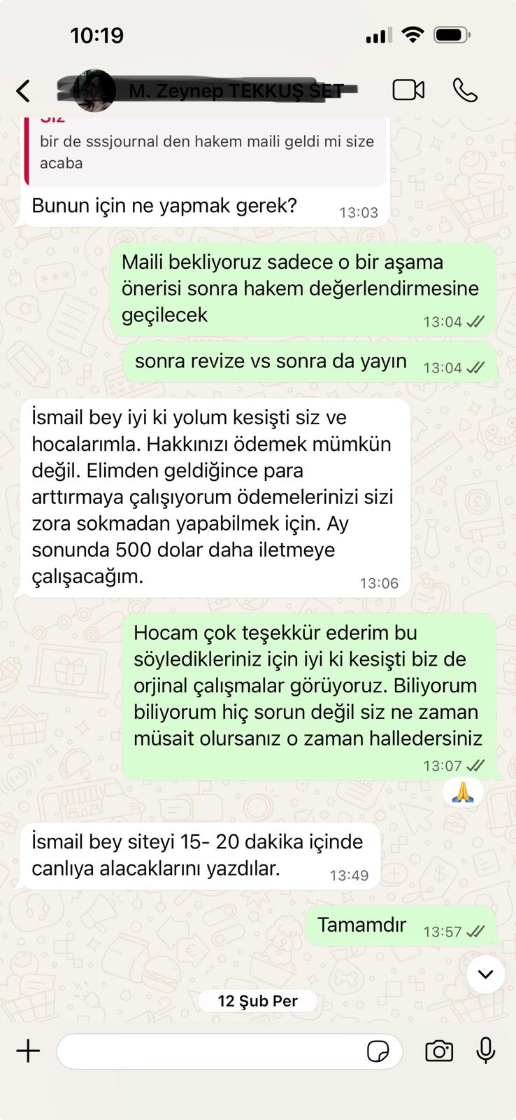WhatsApp öğrenci geri bildirimi 4