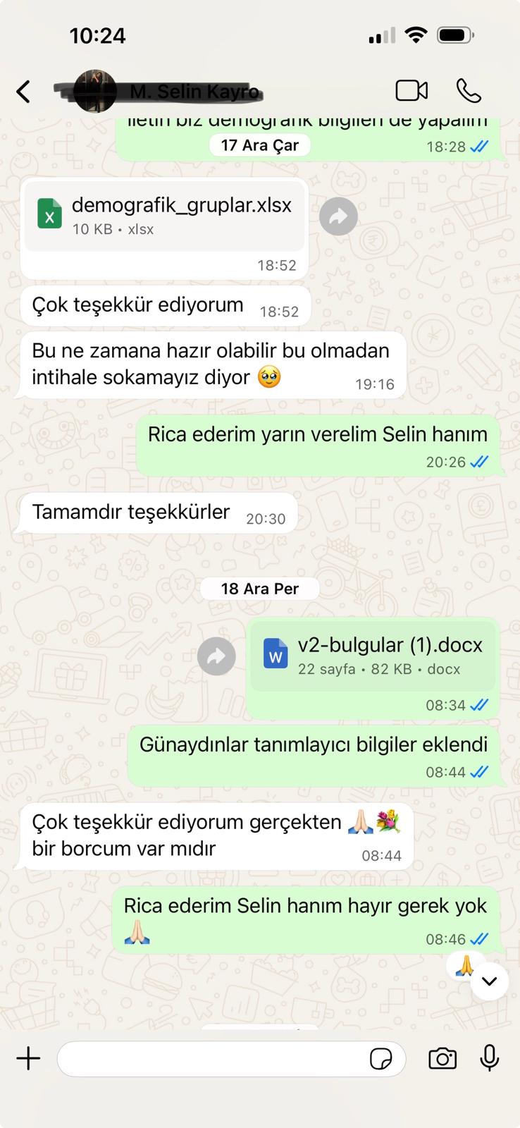WhatsApp öğrenci geri bildirimi 8