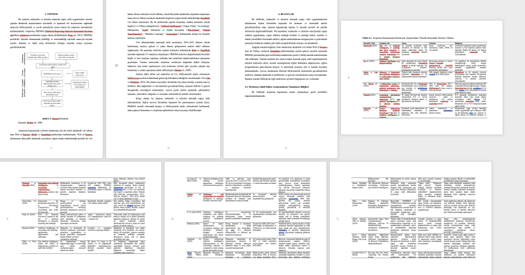 PRİSMA sitematik derlem