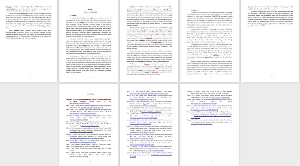 Sonuç ve öneriler ve kaynakça yapısı